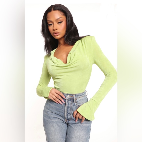 Big Ego Slinky Bodysuit - Lime - Picture 3 of 4